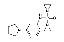 N-[bis(aziridin-1-yl)phosphoryl]-2-pyrrolidin-1-ylpyridin-4-amine结构式