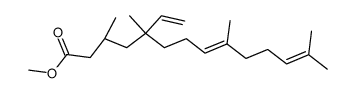 5-Ethenyl-3,5,9,13-tetramethyl-8,12-tetradecadienoic acid methyl ester Structure