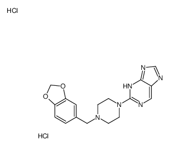 2-[4-(1,3-benzodioxol-5-ylmethyl)piperazin-1-yl]-7H-purine,dihydrochloride Structure