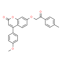 4-(4-methoxyphenyl)-7-[2-(4-methylphenyl)-2-oxoethoxy]chromen-2-one structure