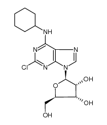Adenosine, 2-chloro-N-cyclohexyl- Structure