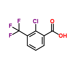 2-氯-3-(三氟甲基)苯甲酸结构式