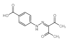 4-[2-(2,4-dioxopentan-3-ylidene)hydrazinyl]benzoic acid结构式