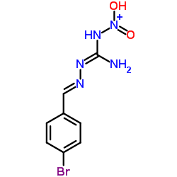 Guanidine, 1-[(p-bromobenzylidene)amino]-3-nitro-结构式