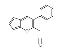 2-(3-phenylcyclopenta[b]pyran-2-yl)acetonitrile结构式