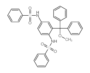 N-[4-(benzenesulfonamido)-2-(methoxy-diphenyl-methyl)phenyl]benzenesulfonamide Structure