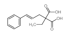 Propanedioic acid,2-ethyl-2-(3-phenyl-2-propen-1-yl)-结构式