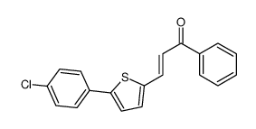 3-[5-(4-chlorophenyl)thiophen-2-yl]-1-phenylprop-2-en-1-one结构式
