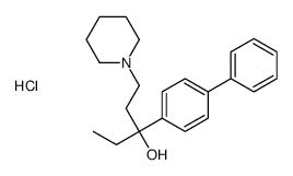 alpha-(4-Biphenylyl)-alpha-ethyl-1-piperidinepropanol hydrochloride structure