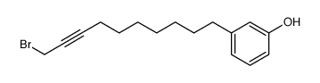 1-bromo-10-(3-hydroxyphenyl)dec-2-yne结构式