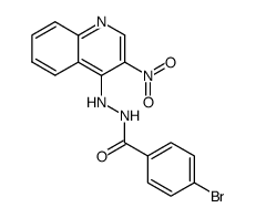 4-Bromo-benzoic acid N'-(3-nitro-quinolin-4-yl)-hydrazide Structure
