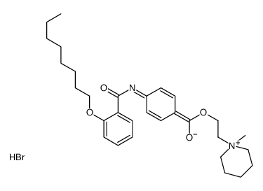 2-(1-methylpiperidin-1-ium-1-yl)ethyl 4-[(2-octoxybenzoyl)amino]benzoate,bromide Structure