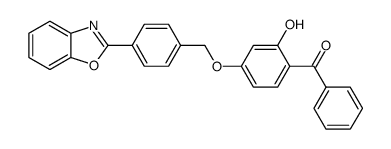 [4-[[4-(Benzoxazol-2-yl)phenyl]methoxy]-2-hydroxyphenyl]phenylmethanone Structure