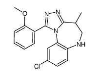 9-chloro-1-(2-methoxyphenyl)-4-methyl-5,6-dihydro-4H-[1,2,4]triazolo[4,3-a][1,5]benzodiazepine结构式