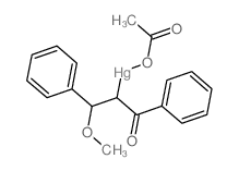 acetyloxy-(1-methoxy-3-oxo-1,3-diphenylpropan-2-yl)mercury Structure