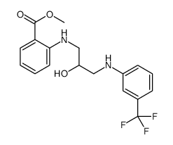 methyl 2-[[2-hydroxy-3-[3-(trifluoromethyl)anilino]propyl]amino]benzoate结构式