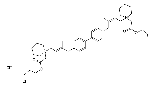 Piperidinium,1,1'-[[1,1'-biphenyl]-4,4'-diylbis(3-Methyl-2-butene-4,1-diyl)]bis[1-(2-oxo-2-propoxyethyl)-,dichloride (9CI) Structure