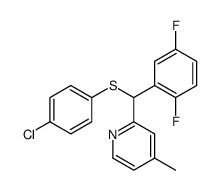 2-[(4-chlorophenyl)sulfanyl-(2,5-difluorophenyl)methyl]-4-methylpyridine结构式