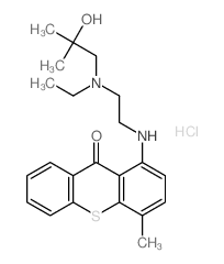 9H-Thioxanthen-9-one,1-[[2-[ethyl(2- hydroxy-2-methylpropyl)amino]ethyl]amino]- 4-methyl-,monohydrochloride Structure