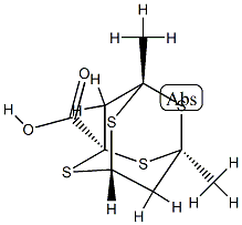 3,5-Dimethyl-2,4,6,8-tetrathiatricyclo[3.3.1.13,7]decane-1-carboxylic acid结构式