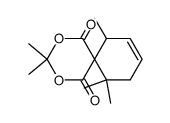 3,3,7,11,11-pentamethyl-2,4-dioxa-spiro[5.5]undec-8-ene-1,5-dione结构式