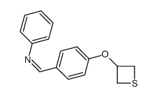 N-phenyl-1-[4-(thietan-3-yloxy)phenyl]methanimine结构式