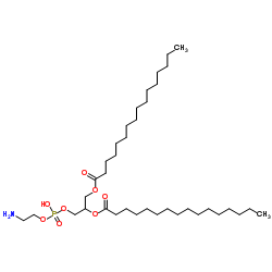 1,2-dihexadecanoyl-rac-glycero-3-phosphoethanolamine结构式