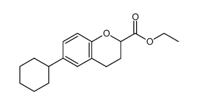 6-cyclohexyl-chroman-2-carboxylic acid ethyl ester Structure
