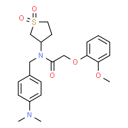 N-[4-(dimethylamino)benzyl]-N-(1,1-dioxidotetrahydro-3-thienyl)-2-(2-methoxyphenoxy)acetamide structure