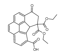 3-Oxo-3,4,5,5a-tetrahydro-benzo[g,h,i]fluoranthen-5,5,6-tricarbonsaeure-5,5-diethylester结构式