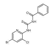 N-benzoyl-N'-(5-bromo-3-chloro-2-pyridyl)thiourea结构式