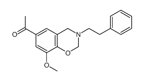 1-[8-methoxy-3-(2-phenylethyl)-2,4-dihydro-1,3-benzoxazin-6-yl]ethanone Structure
