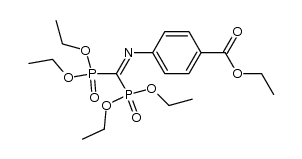 ethyl 4-((bis(diethoxyphosphoryl)methylene)amino)benzoate结构式