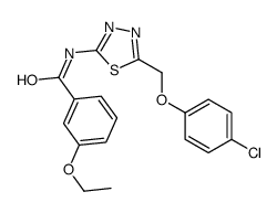 N-[5-[(4-chlorophenoxy)methyl]-1,3,4-thiadiazol-2-yl]-3-ethoxybenzamide Structure