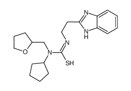 Thiourea, N-[2-(1H-benzimidazol-2-yl)ethyl]-N-cyclopentyl-N-[(tetrahydro-2-furanyl)methyl]- (9CI) Structure