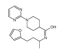4-Piperidinecarboxamide,N-[3-(2-furanyl)-1-methylpropyl]-1-(2-pyrimidinyl)-(9CI) Structure
