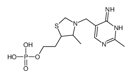 3-[(4-Amino-2-methyl-5-pyrimidinyl)methyl]-4-methyl-5-thiazolidineethanol dihydrogen phosphate Structure