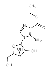 1H-Imidazole-4-carboxylicacid, 5-amino-1-b-D-xylofuranosyl-,ethyl ester Structure