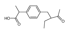 2-[4-(2-ethyl-3-oxobutyl)phenyl]propionic acid Structure