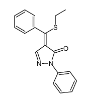 4-(ethylsulfanyl-phenyl-methylene)-2-phenyl-2,4-dihydro-pyrazol-3-one结构式