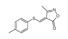 3-methyl-4-[(4-methylphenyl)sulfanylmethylidene]-1,2-oxazol-5-one结构式
