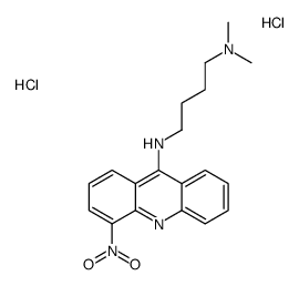 N',N'-dimethyl-N-(4-nitroacridin-9-yl)butane-1,4-diamine,dihydrochloride结构式