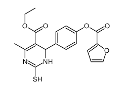 ethyl 4-[4-(furan-2-carbonyloxy)phenyl]-6-methyl-2-sulfanylidene-3,4-dihydro-1H-pyrimidine-5-carboxylate结构式