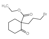 Cyclohexanecarboxylicacid, 1-(3-bromopropyl)-2-oxo-, ethyl ester结构式
