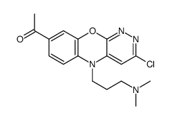 1-[3-chloro-5-[3-(dimethylamino)propyl]pyridazino[3,4-b][1,4]benzoxazin-8-yl]ethanone Structure