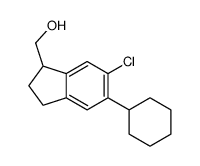 (6-chloro-5-cyclohexyl-2,3-dihydro-1H-inden-1-yl)methanol结构式