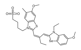 2-[2-[(3-ethyl-5-methoxy-3H-benzoselenazol-2-ylidene)methyl]but-1-enyl]-6-methoxy-5-methyl-3-(4-sulphonatobutyl)benzothiazolium picture