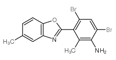 4,6-dibromo-2-methyl-3-(5-methyl-1,3-benzoxazol-2-yl)aniline结构式