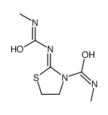 N-methyl-2-(methylcarbamoylimino)-1,3-thiazolidine-3-carboxamide结构式