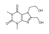 7-(2-hydroxyethyl)-8-(hydroxymethyl)-1,3-dimethylpurine-2,6-dione结构式